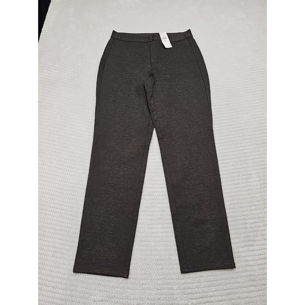 J Jill Pants Womens Small Ponte Slim Leg Stretch Brownish Gray New